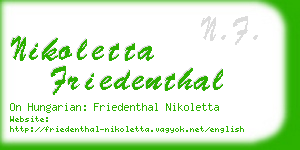 nikoletta friedenthal business card